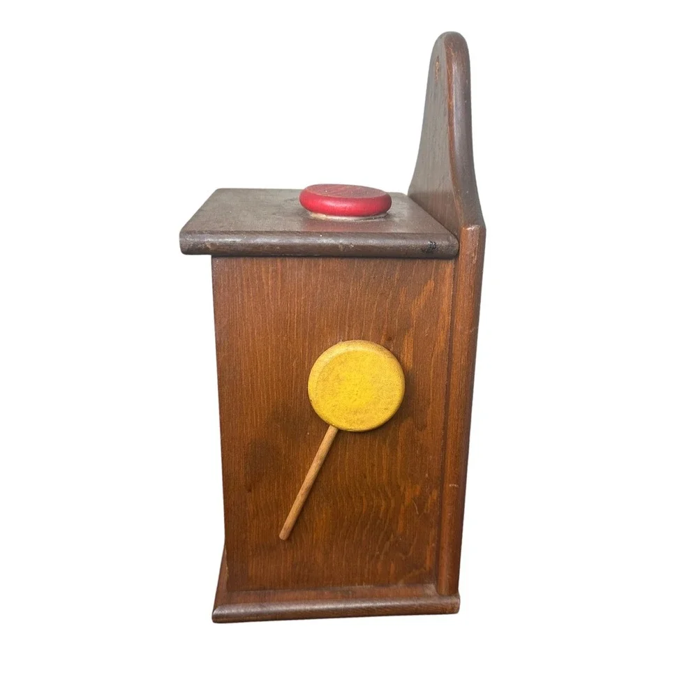 Wood Lollipop Box Maine Americana Candy Bin Cornwall Wood Products Vintage 50s